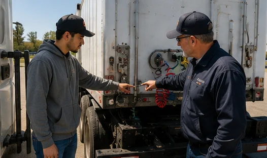 Hands-on trailer coupling and brake inspection training